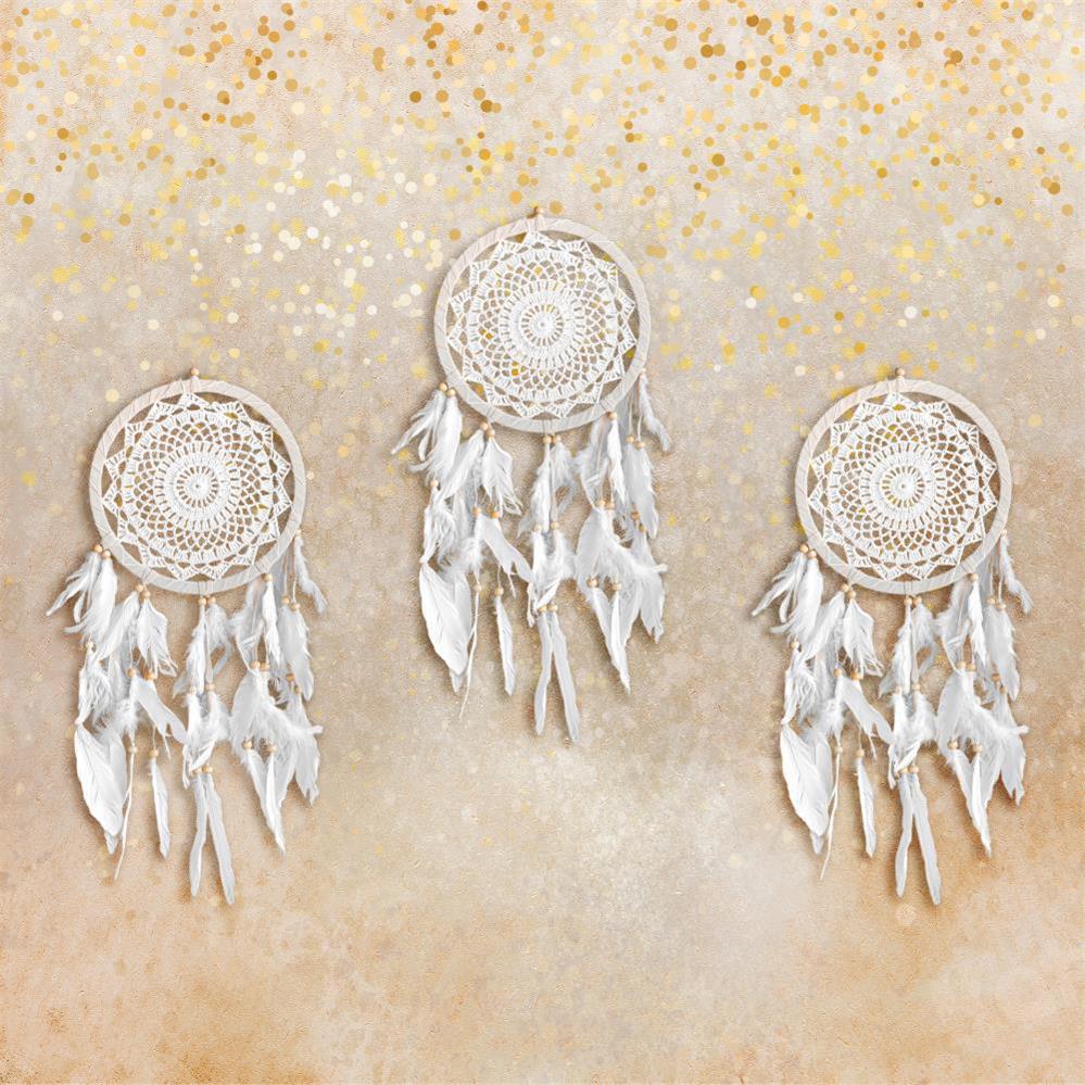 Kate Simple Beige Boho Dreamcatcher Backdrop for Photography - Kate Backdrop AU