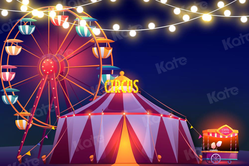Kate Cake Smash Children Happy Circus Backdrop for Photography - Kate Backdrop AU
