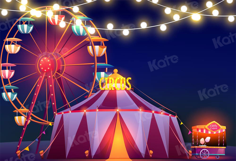 Kate Cake Smash Children Happy Circus Backdrop for Photography - Kate Backdrop AU