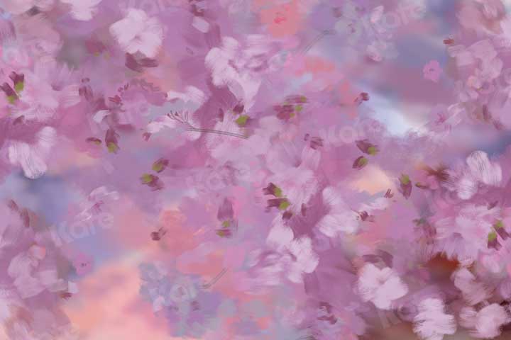 Kate Fine Art Painting Pink Floral Backdrop for Photography - Kate Backdrop AU