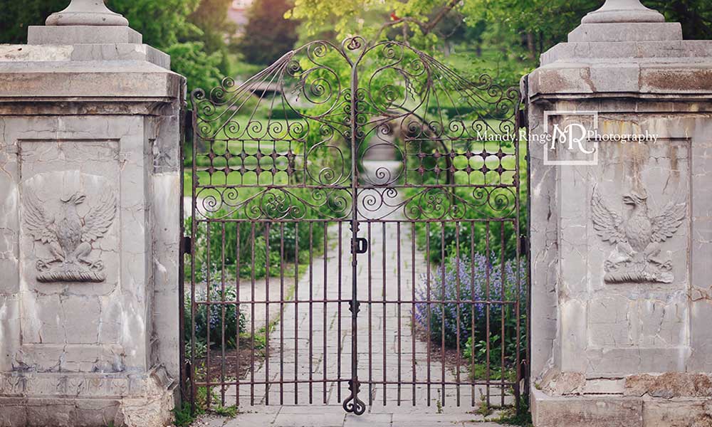 Kate Summer Wedding  Garden Gate Backdrop Designed by Mandy Ringe Photography