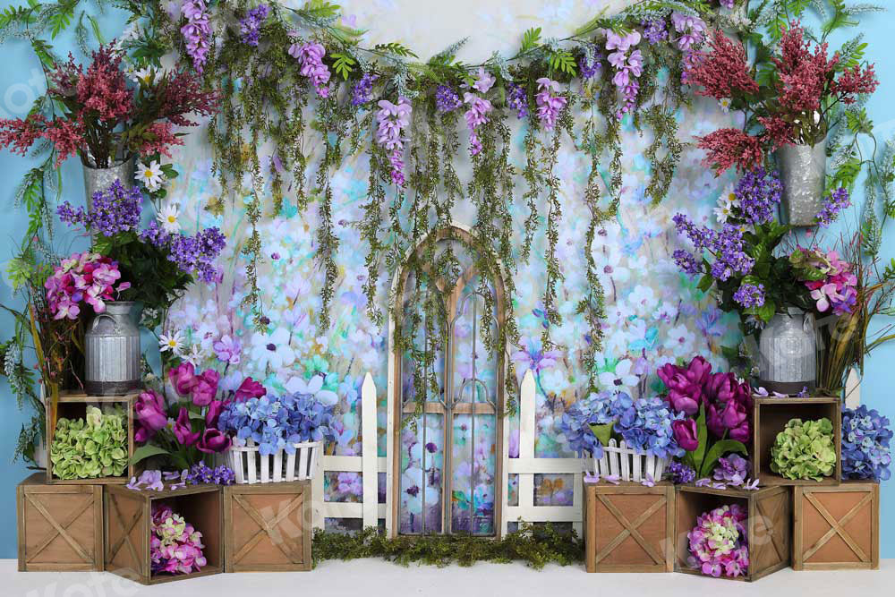 Kate Cake Smash Floral Wedding Party Backdrop for Photography - Kate Backdrop AU