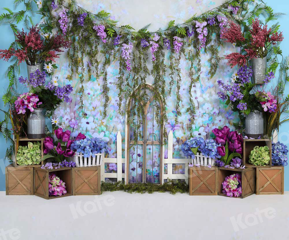 Kate Cake Smash Floral Wedding Party Backdrop for Photography - Kate Backdrop AU