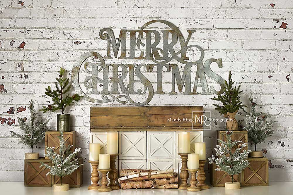 Kate Merry Farmhouse Christmas Backdrop Designed By Mandy Ringe Photography - Kate Backdrop AU