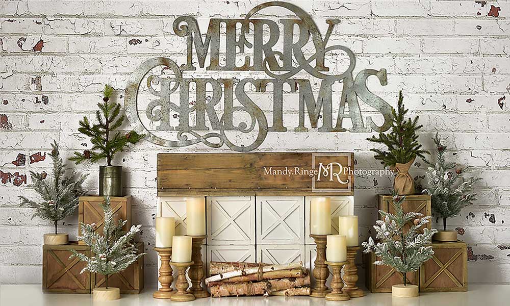 Kate Merry Farmhouse Christmas Backdrop Designed By Mandy Ringe Photography - Kate Backdrop AU