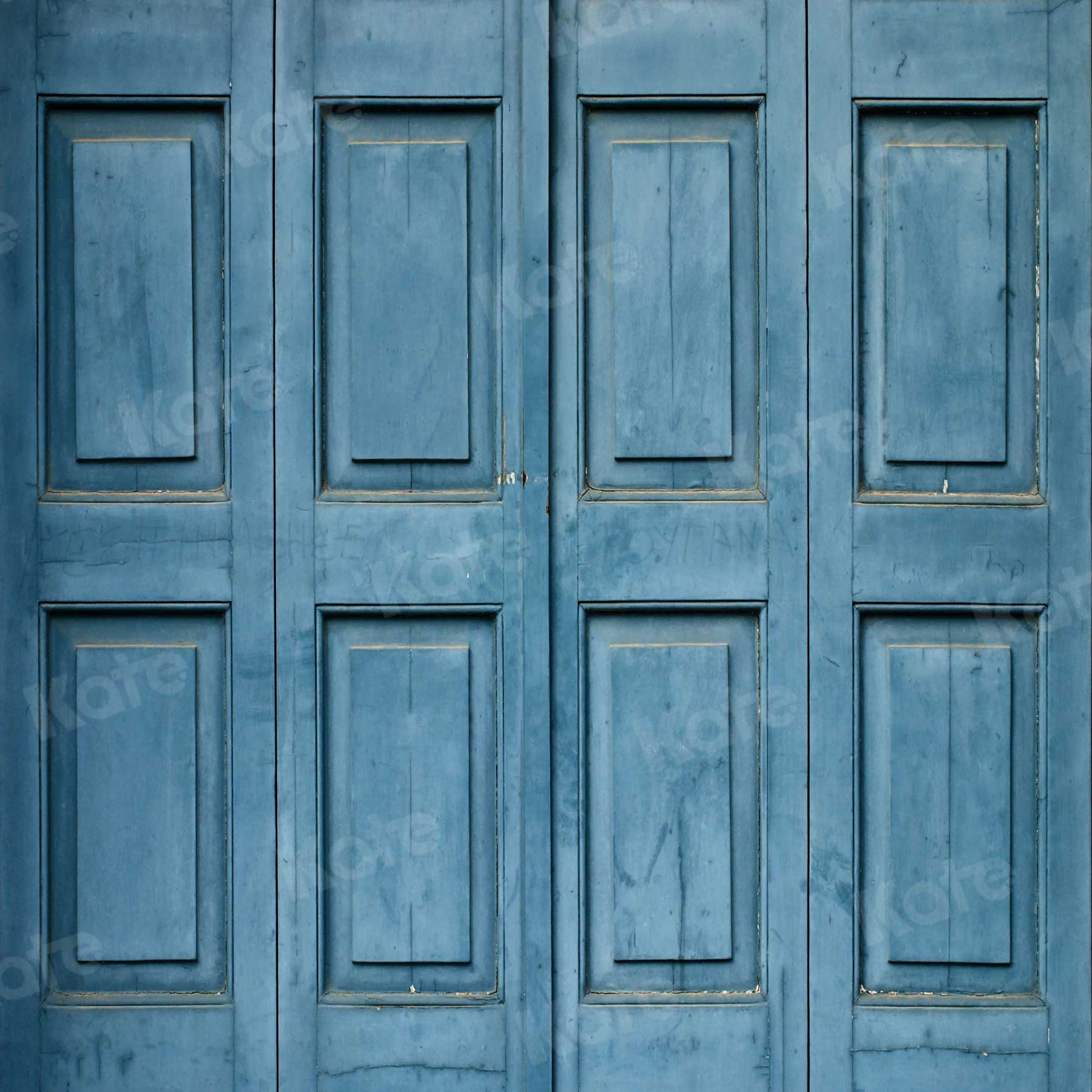 Kate Blue Retro Wood Door Backdrop for Photography - Kate Backdrop AU