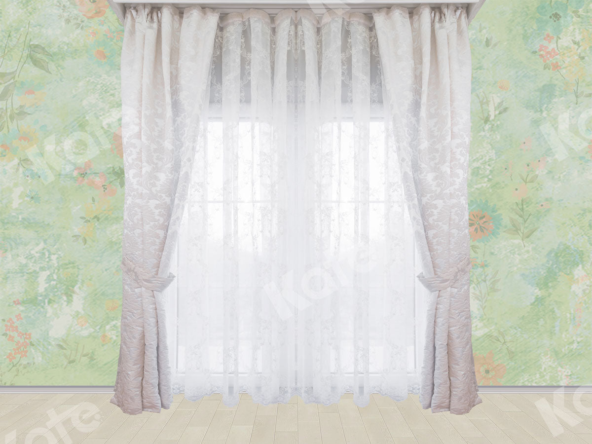 Kate Window Backdrops with Damask Curtain Retro Skin Designed by Ava Lee - Kate Backdrop AU
