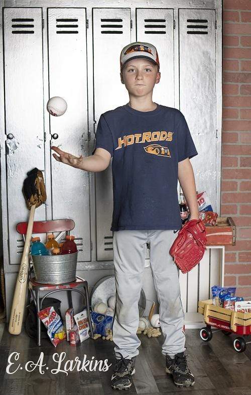 Kate Play Baseball Sport Children Backdrop Designed by Erin Larkins - Kate Backdrop AU