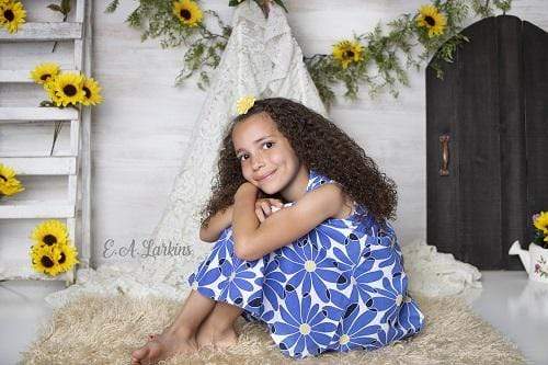 Kate Sunflower Teepee for Children Backdrop for Photography Designed By Erin Larkins - Kate Backdrop AU