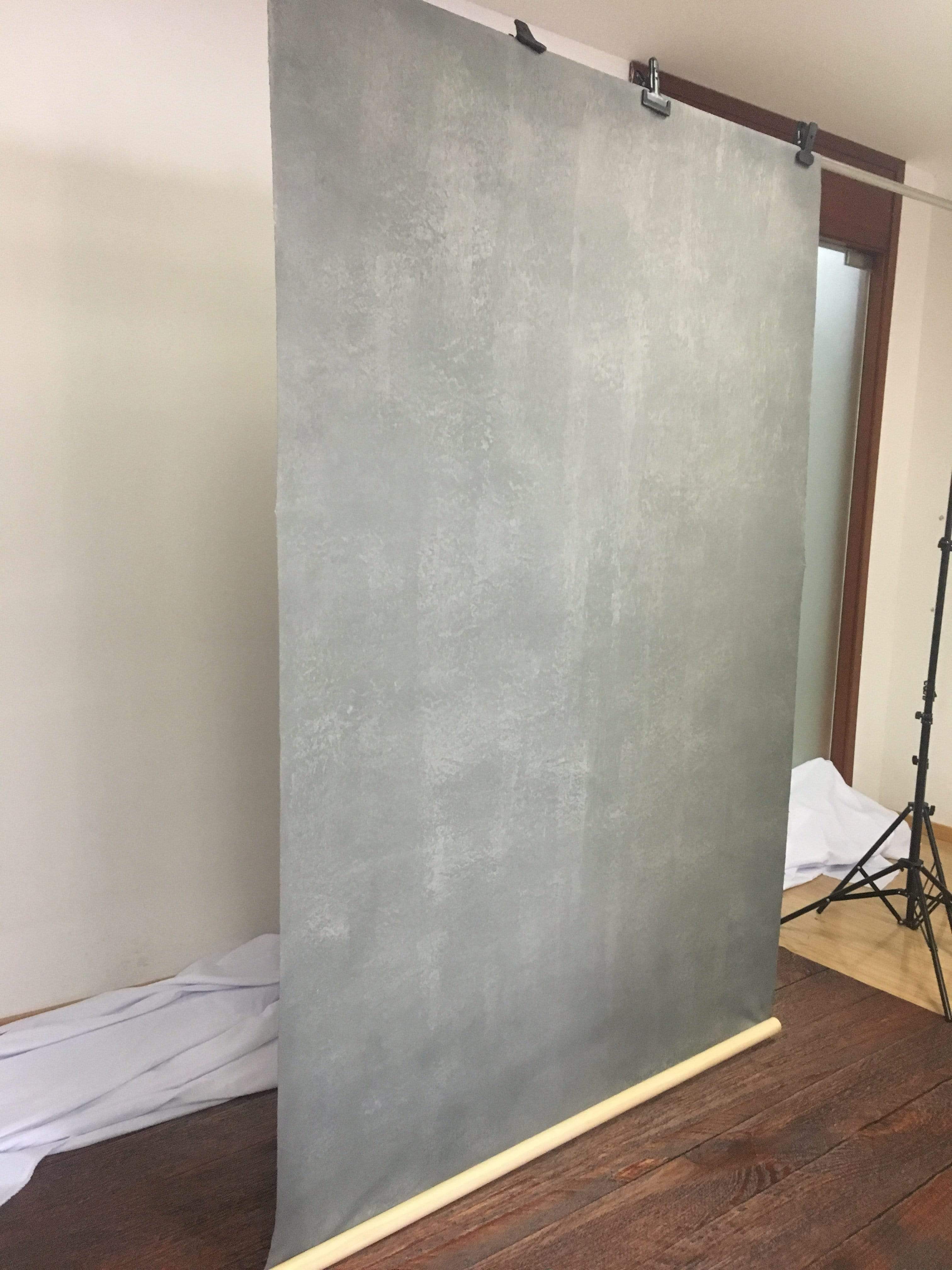 Kate Abstract Texture Cold Tones of Green and Grey Hand Painted Backdrops - katebackdrop AU