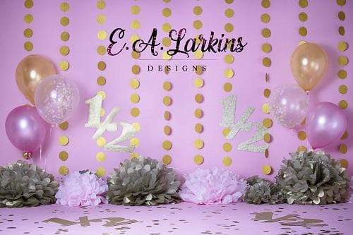 Kate Birthday Pink with Balloons Backdrop for Photography Designed By Erin Larkins - Kate Backdrop AU