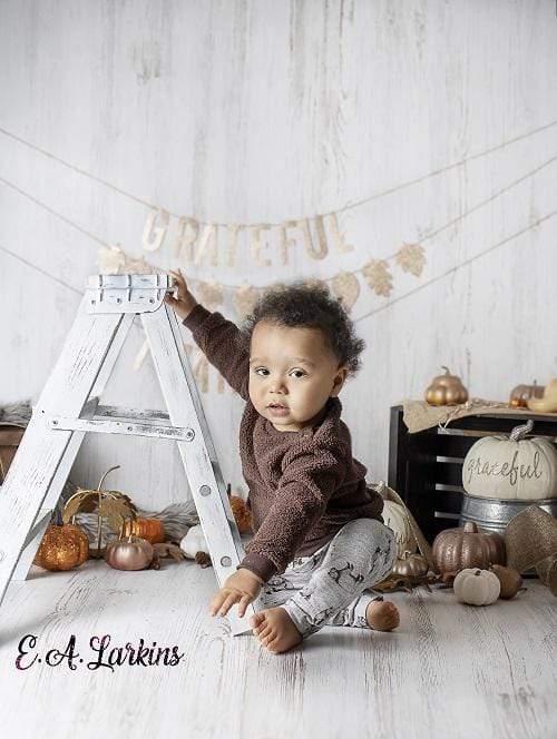 Kate Children Golden Fall Thanksgiving Day Backdrop for Photography Designed By Erin Larkins - Kate Backdrop AU