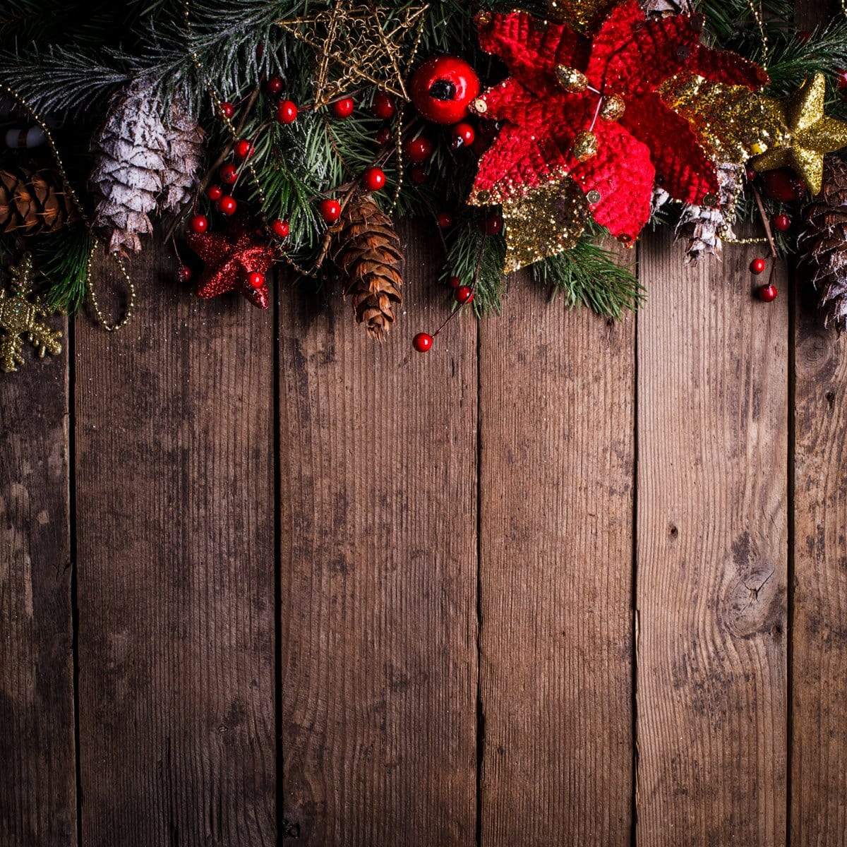 Kate Christmas dark wood Backdrop - Kate Backdrop AU