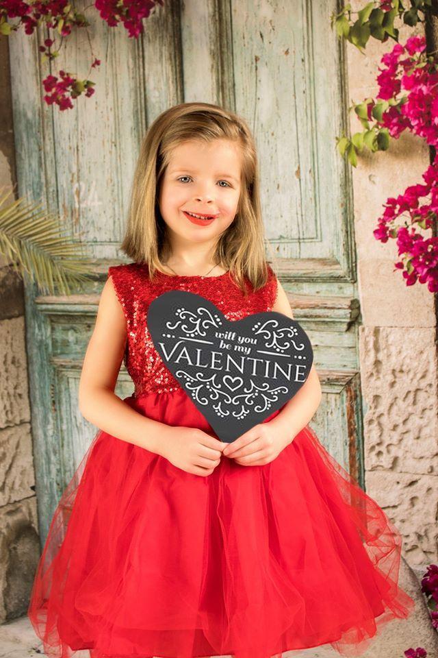 Kate Blue Door Red Floral Scenery Concrete Backdrops - Kate Backdrop AU