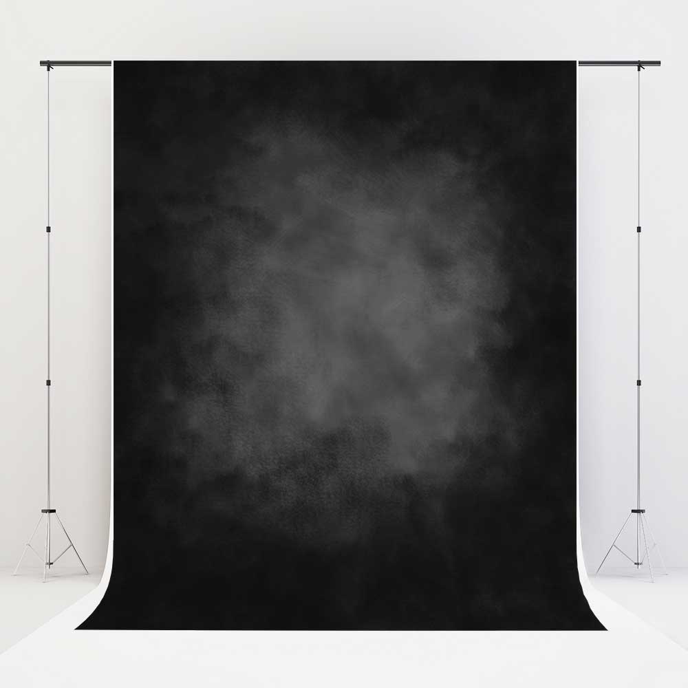 Kate Cold Black Around Gray Texture Abstract Backdrop Portrait - Kate Backdrop AU