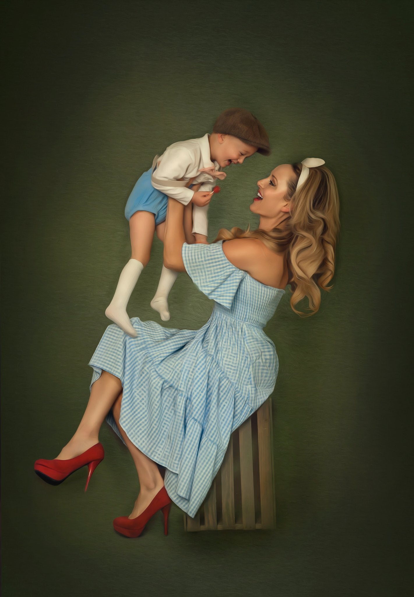 Kate Deep Green and Brown Texture Abstract Background Photos Backdrop - Kate Backdrop AU