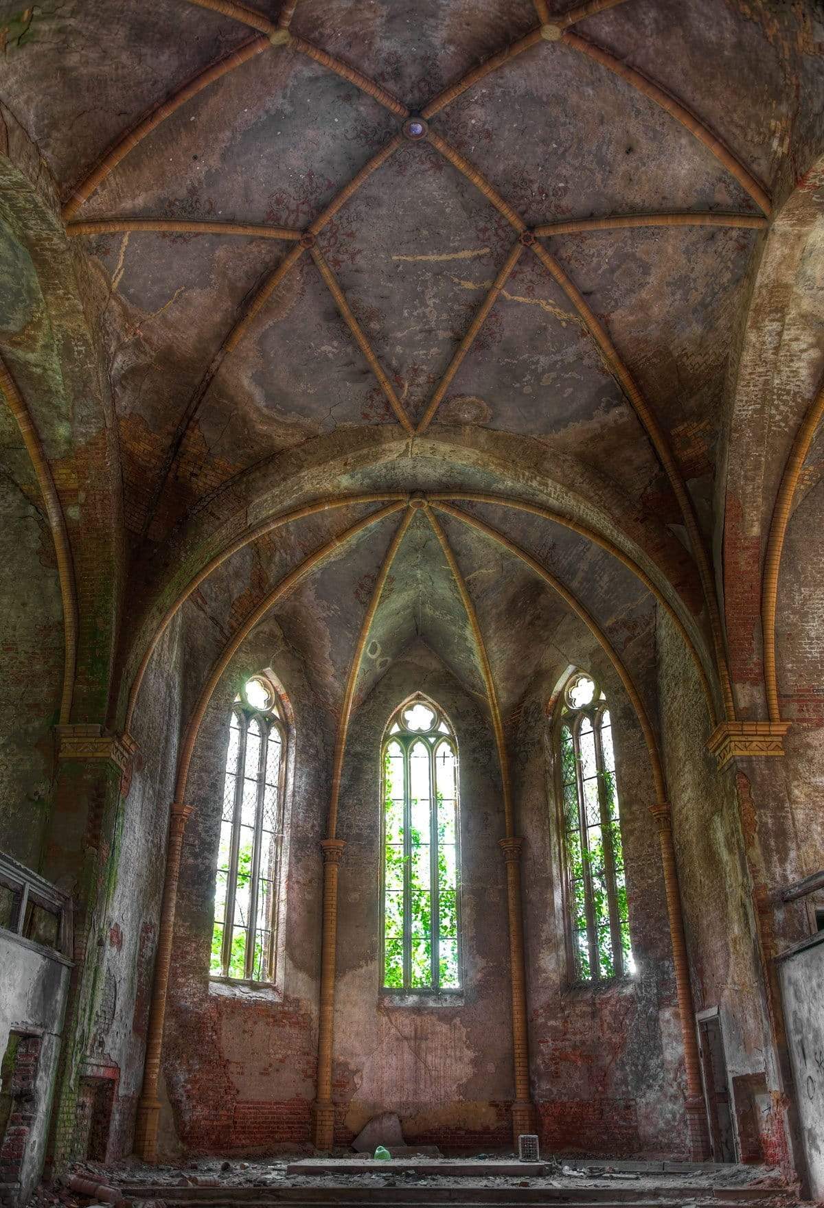 Kate Arched Door Retro Windows Backdrop architecture - Kate Backdrop AU