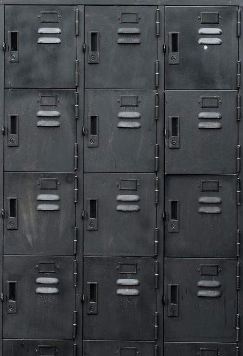 Kate Retro Dark Locker Cabinet Sports Backdrop for Photography - Kate Backdrop AU