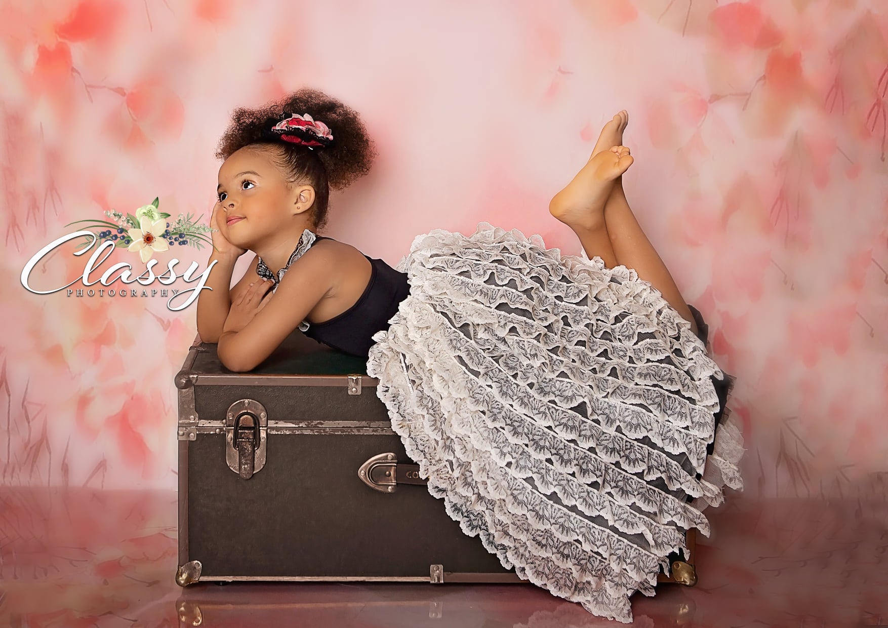 Kate Florals Backdrop Pink Blossoms Designed by Lisa Granden - Kate Backdrop AU