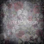 Kate Fine Art Floral Black Retro Backdrop designed by Arica Kirby - Kate Backdrop AU