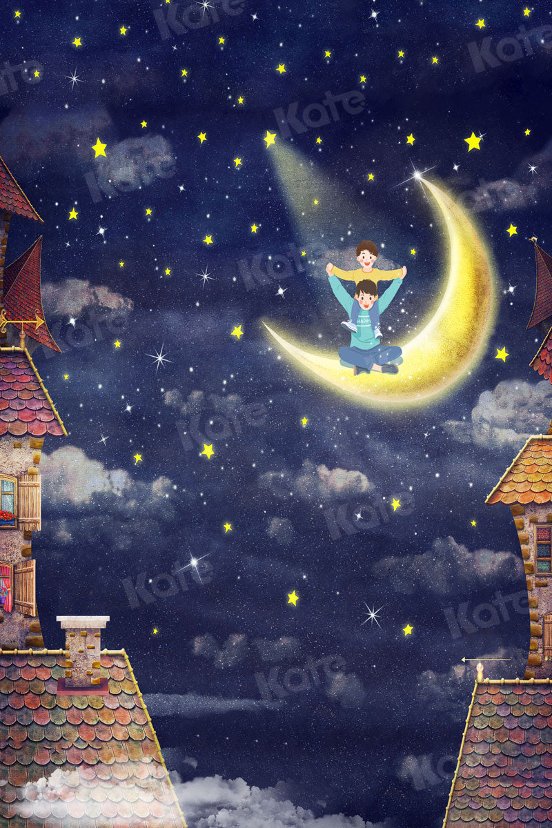 Kate Fairytale/father's Day Papa and Me Starry Night Backdrop for Photography - Kate Backdrop AU