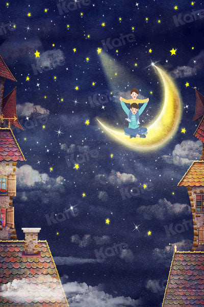 Kate Fairytale/father's Day Papa and Me Starry Night Backdrop for Photography - Kate Backdrop AU