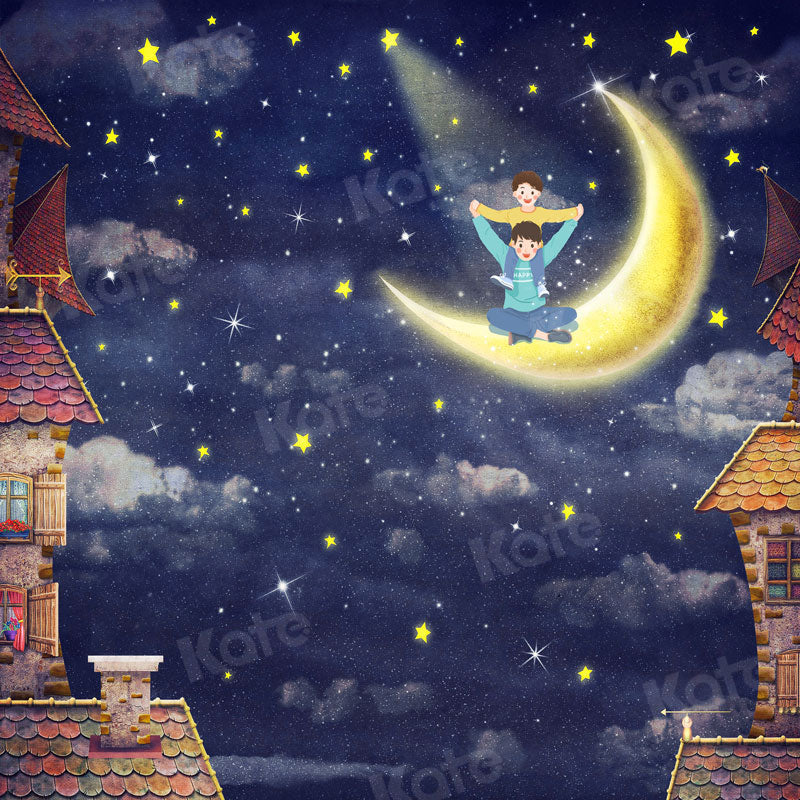 Kate Fairytale/father's Day Papa and Me Starry Night Backdrop for Photography - Kate Backdrop AU