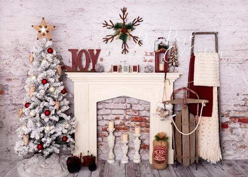 Kate Christmas Red Holiday Room Backdrop Designed By Pine Park Collection - Kate Backdrop AU