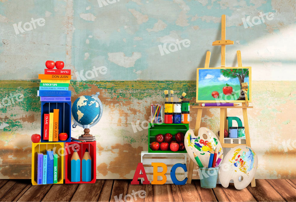 Kate Back to school Backdrop Painting School Season Designed by Emetselch - Kate Backdrop AU