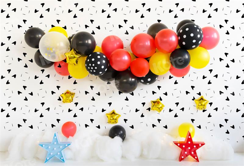 Kate Balloons Cake Smash Backdrop Designed by Uta Mueller Photography - Kate Backdrop AU