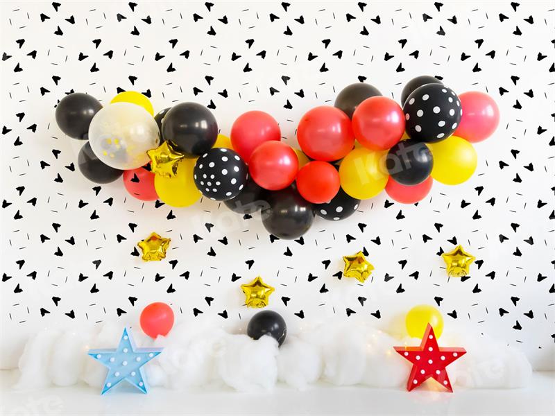 Kate Balloons Cake Smash Backdrop Designed by Uta Mueller Photography - Kate Backdrop AU