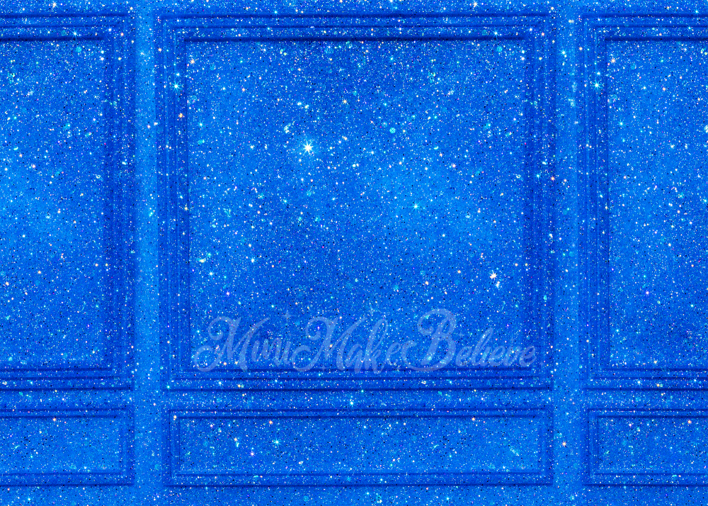 Kate Blue Sparkle Glitter Wall Backdrop Designed by Mini MakeBelieve - Kate Backdrop AU