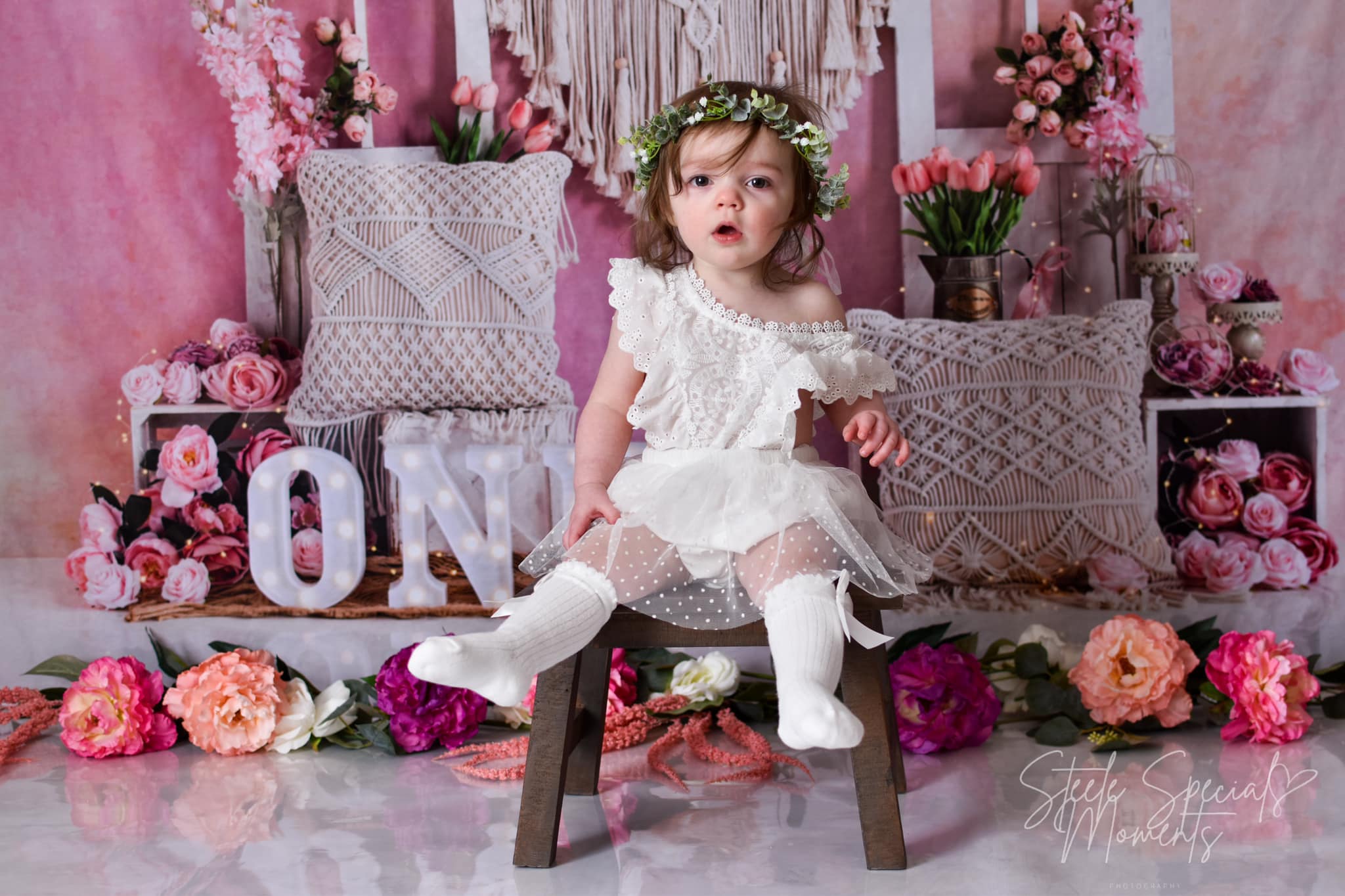 Kate Boho Flowers Backdrop Birthday Designed by Emetselch - Kate Backdrop AU