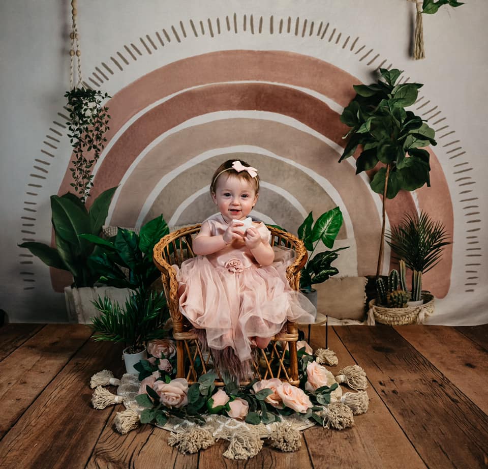 Kate Mother's Day Boho Rainbow Decorated Big Backdrop Designed by Mandy Ringe Photography