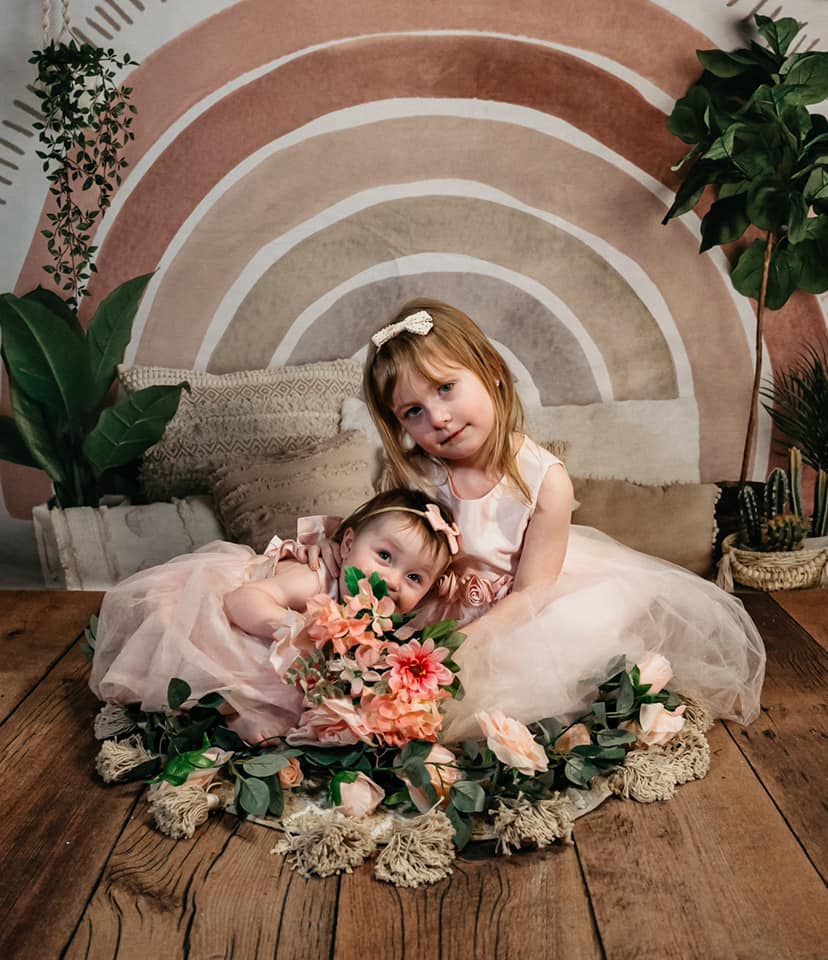 Kate Mother's Day Boho Rainbow Decorated Big Backdrop Designed by Mandy Ringe Photography