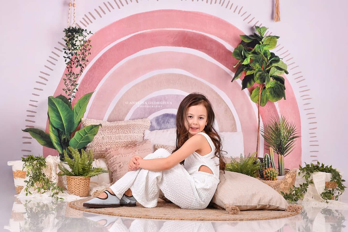 Kate Mother's Day Boho Rainbow Decorated Big Backdrop Designed by Mandy Ringe Photography