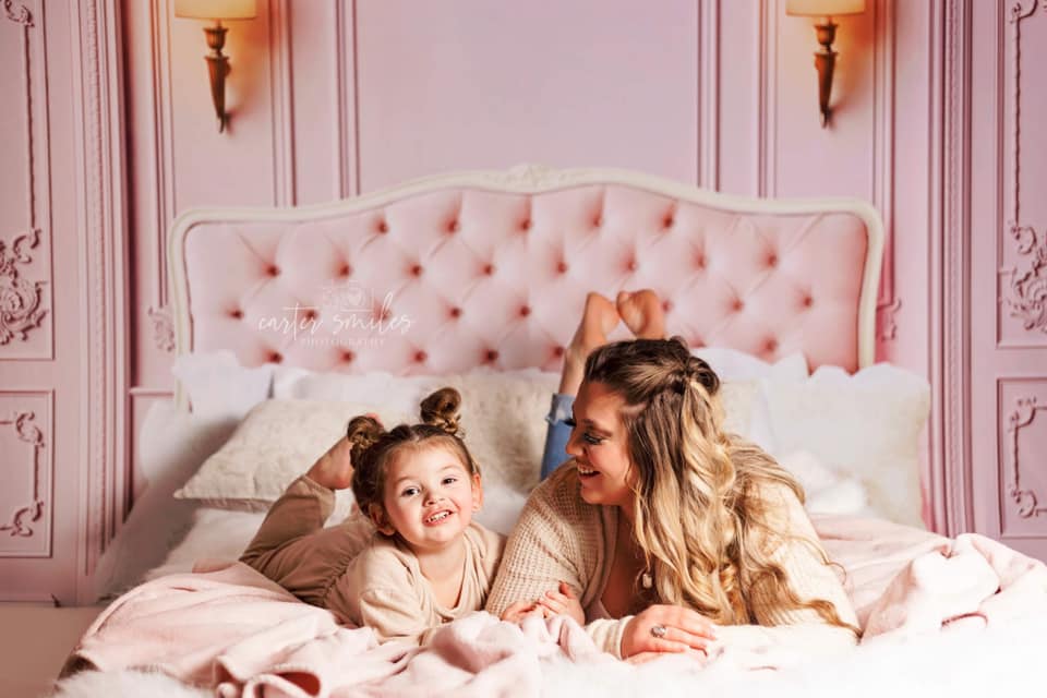 Kate Boudoir Pink Headboard Pink Wall Backdrop Designed by Chain Photography - Kate Backdrop AU