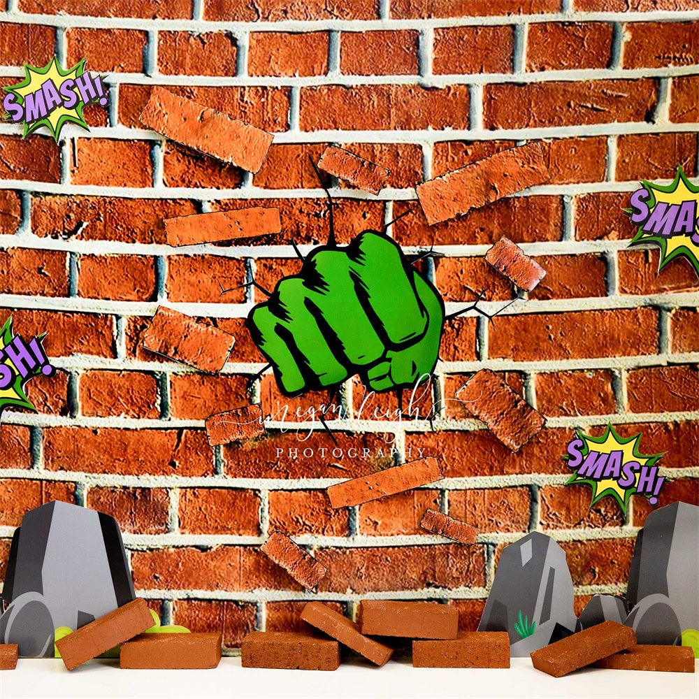 Kate Brick Smash Backdrop for Photography Designed by Megan Leigh Photography - Kate Backdrop AU