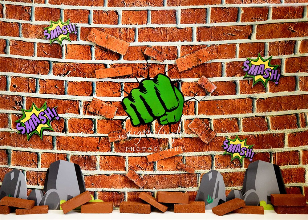 Kate Brick Smash Backdrop for Photography Designed by Megan Leigh Photography - Kate Backdrop AU
