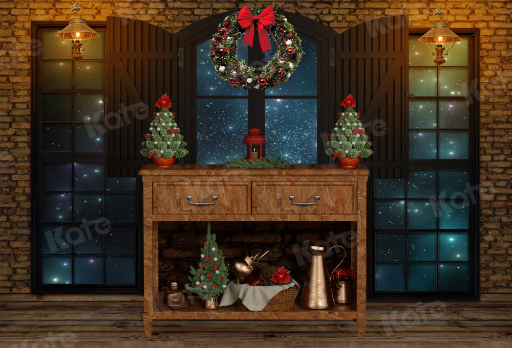 Kate Christmas Night Backdrop Starry Sky for Photography - Kate Backdrop AU