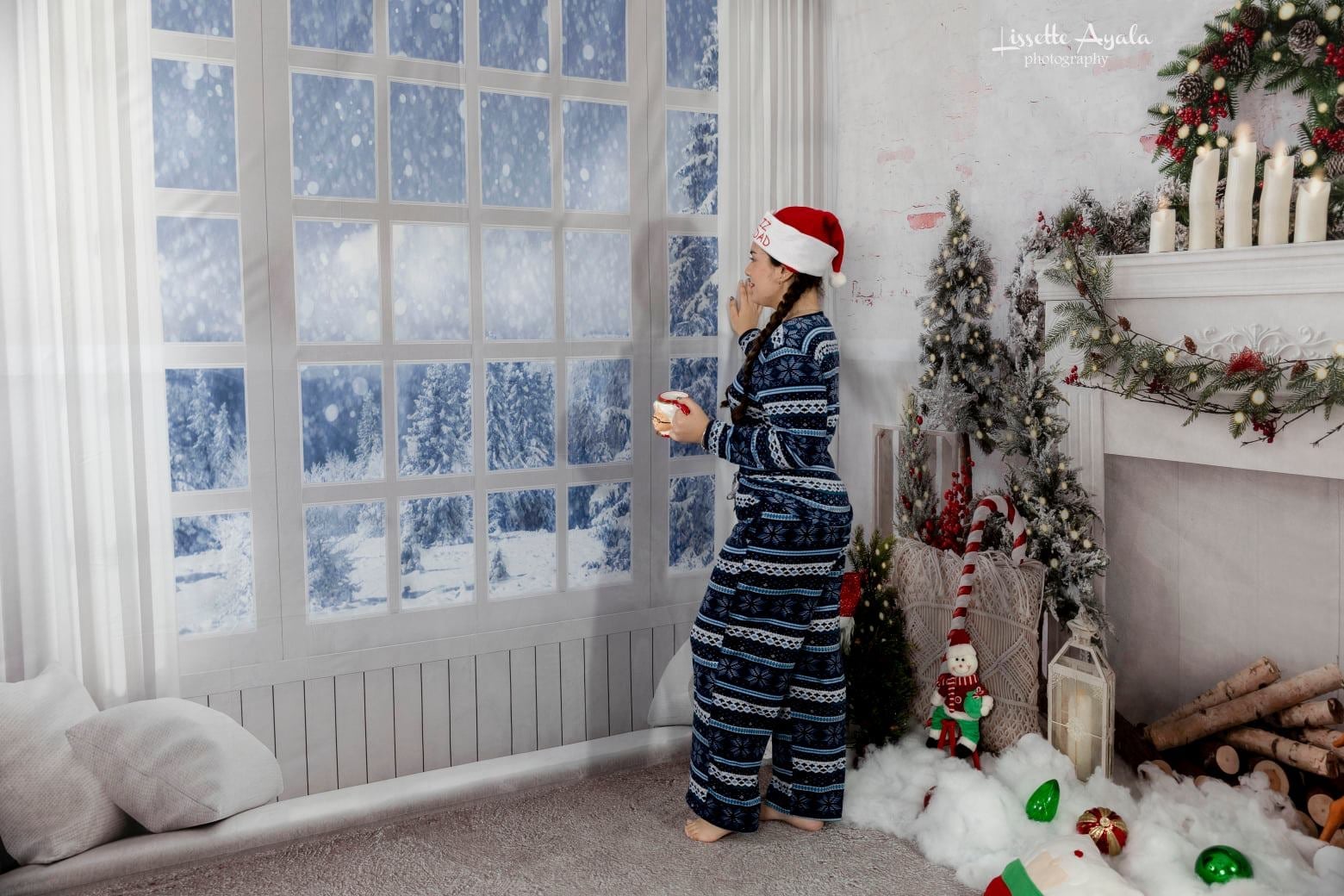 Kate Christmas Snow Backdrop Room Set - Kate Backdrop AU