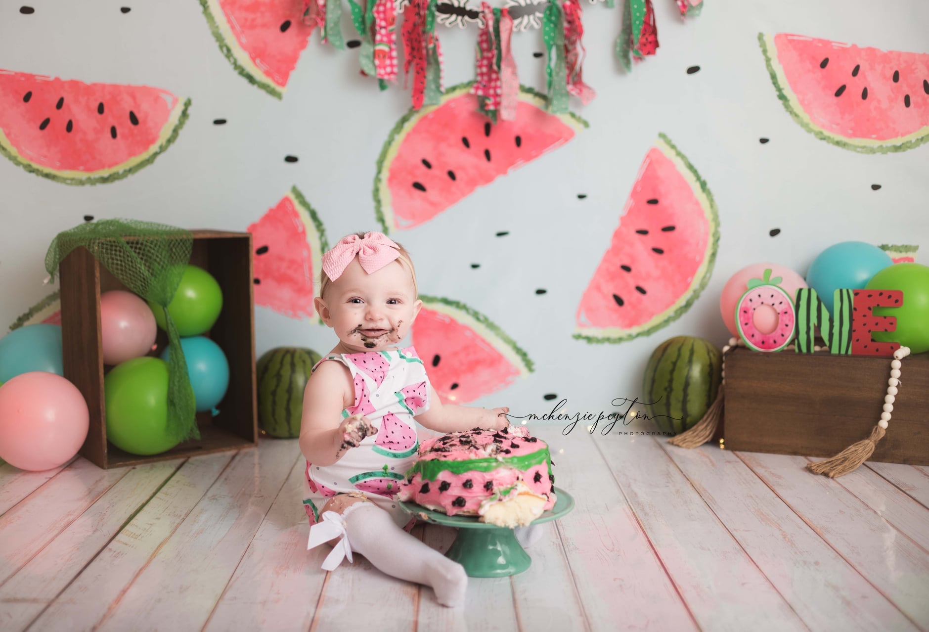 Kate Fresh Background Summer Watermelon Backdrop cake smash/birthday - Kate Backdrop AU