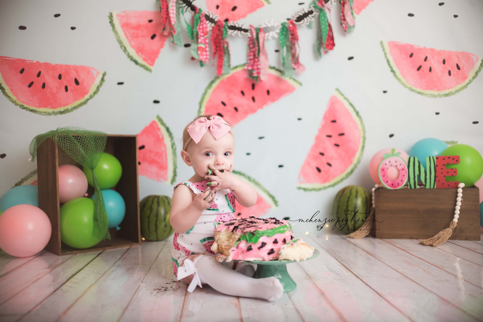 Kate Fresh Background Summer Watermelon Backdrop cake smash/birthday - Kate Backdrop AU
