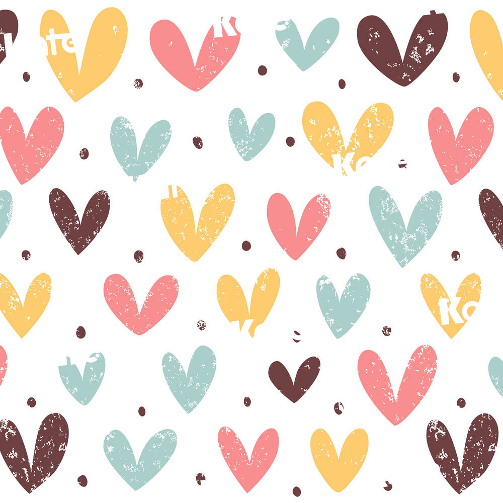 Kate Heart Backdrop Colorful Love Cake Smash Designed by Chain Photography - Kate Backdrop AU