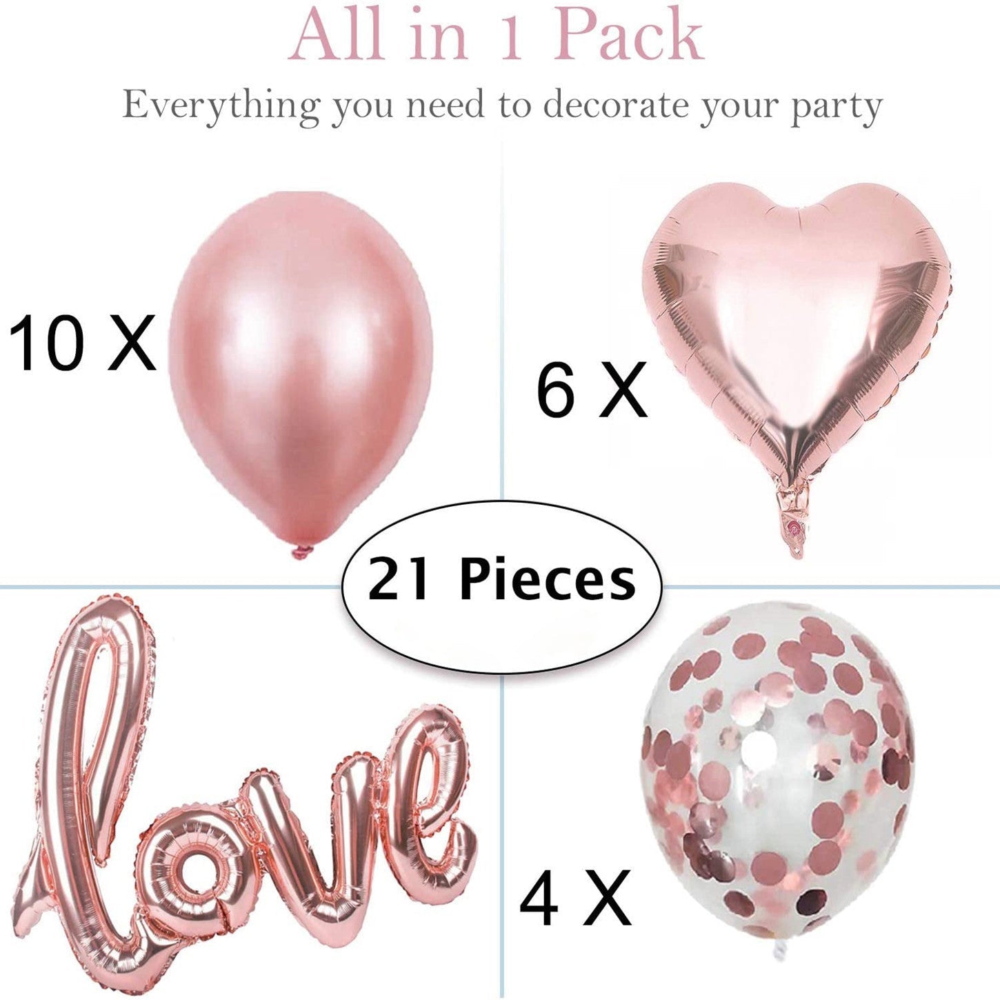 Kate LOVE Balloon Set Valentine's Day Party Wedding Venue Layout Photo Props - Kate Backdrop AU