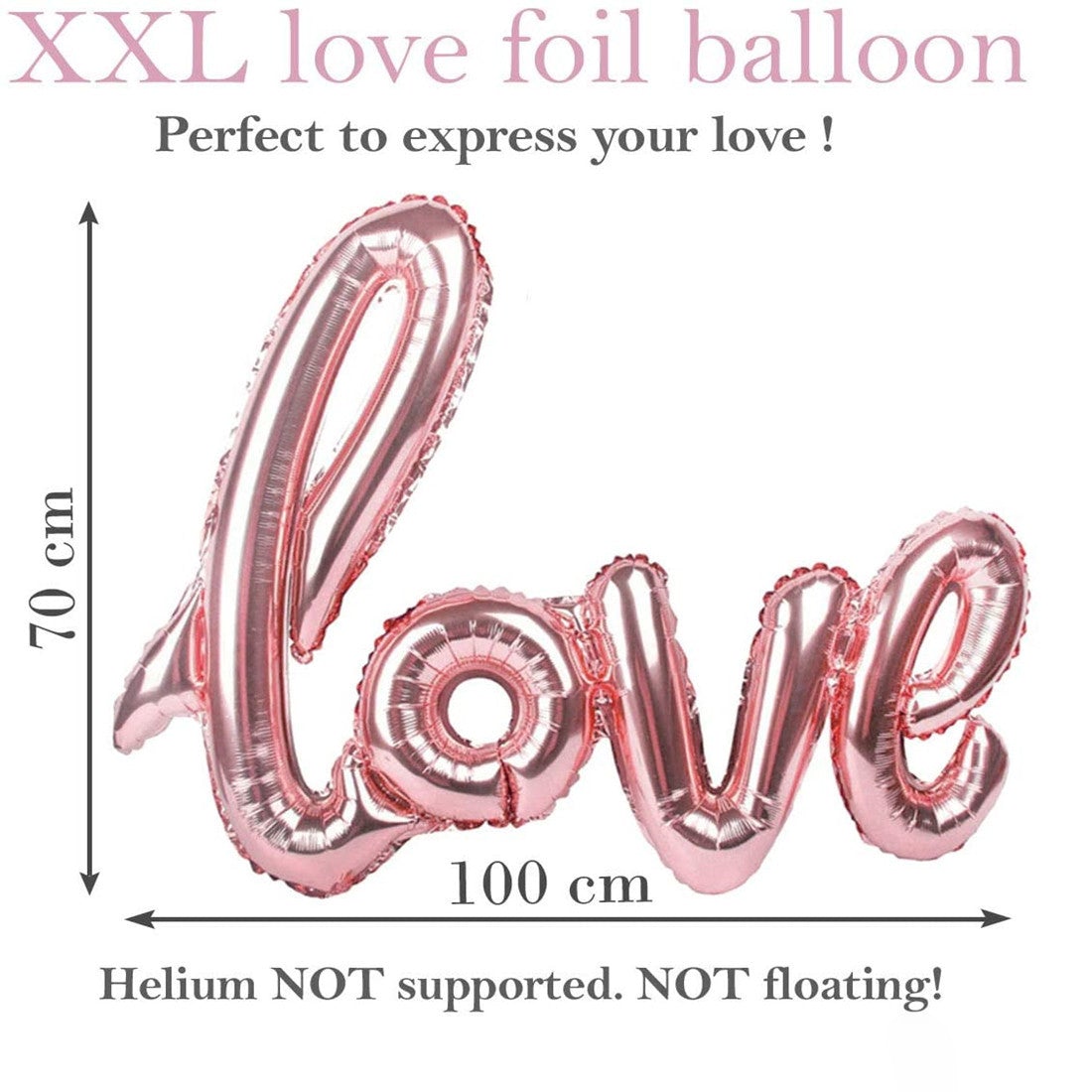 Kate LOVE Balloon Set Valentine's Day Party Wedding Venue Layout Photo Props - Kate Backdrop AU