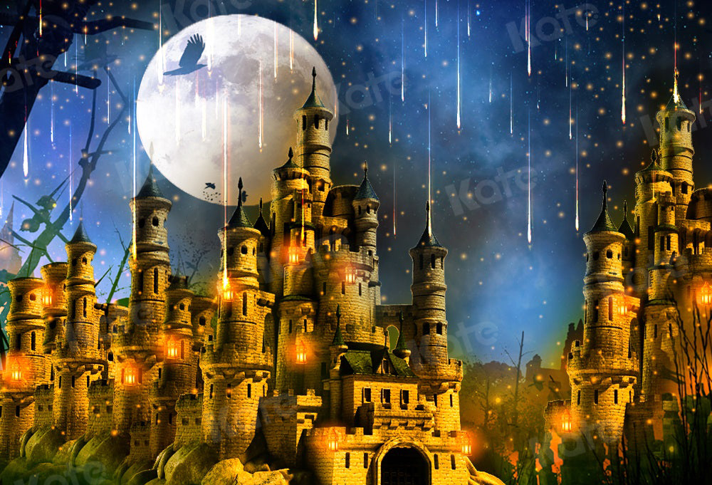Kate Magic Backdrop Castle Night Moon for Photography - Kate Backdrop AU