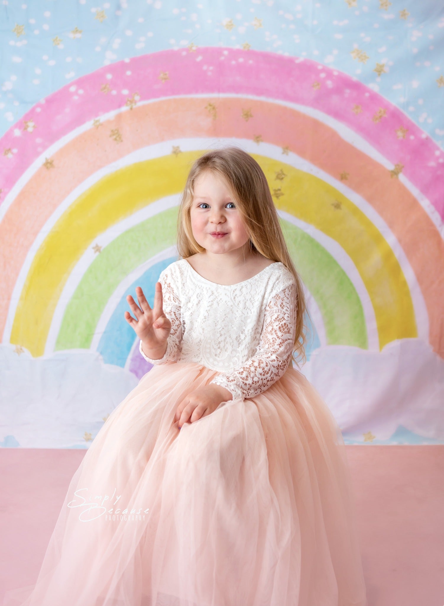 Kate Pastel Sparkle Rainbow Backdrop Designed by Mandy Ringe Photography - Kate Backdrop AU