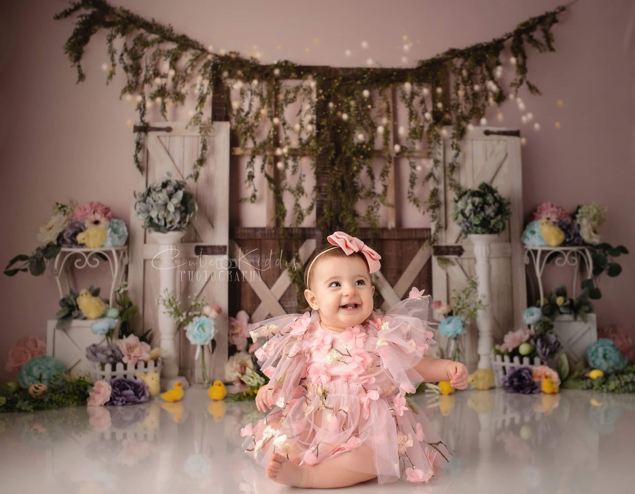 Kate Spring Floral Chicks Backdrop Designed by Mandy Ringe Photography - Kate Backdrop AU