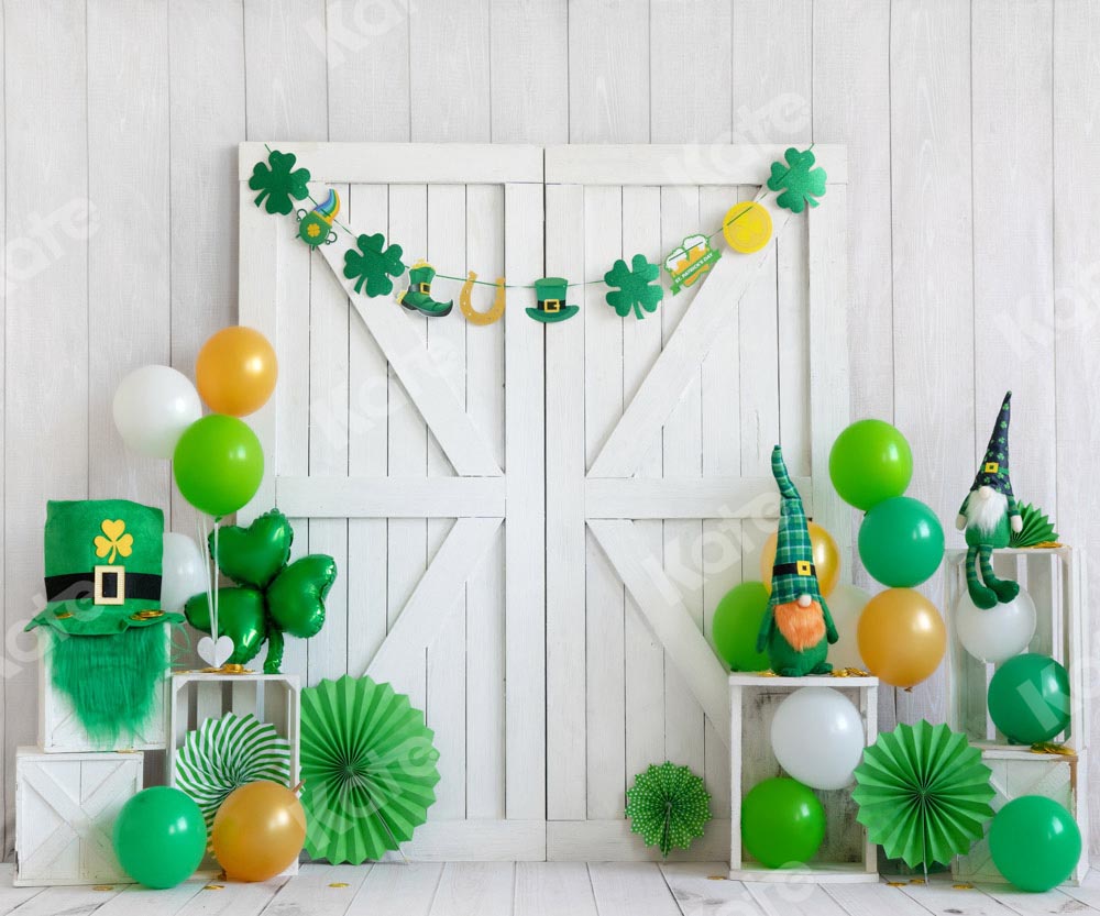 Kate St. Patrick's Day Backdrop Lucky Day Green Designed by Emetselch - Kate Backdrop AU